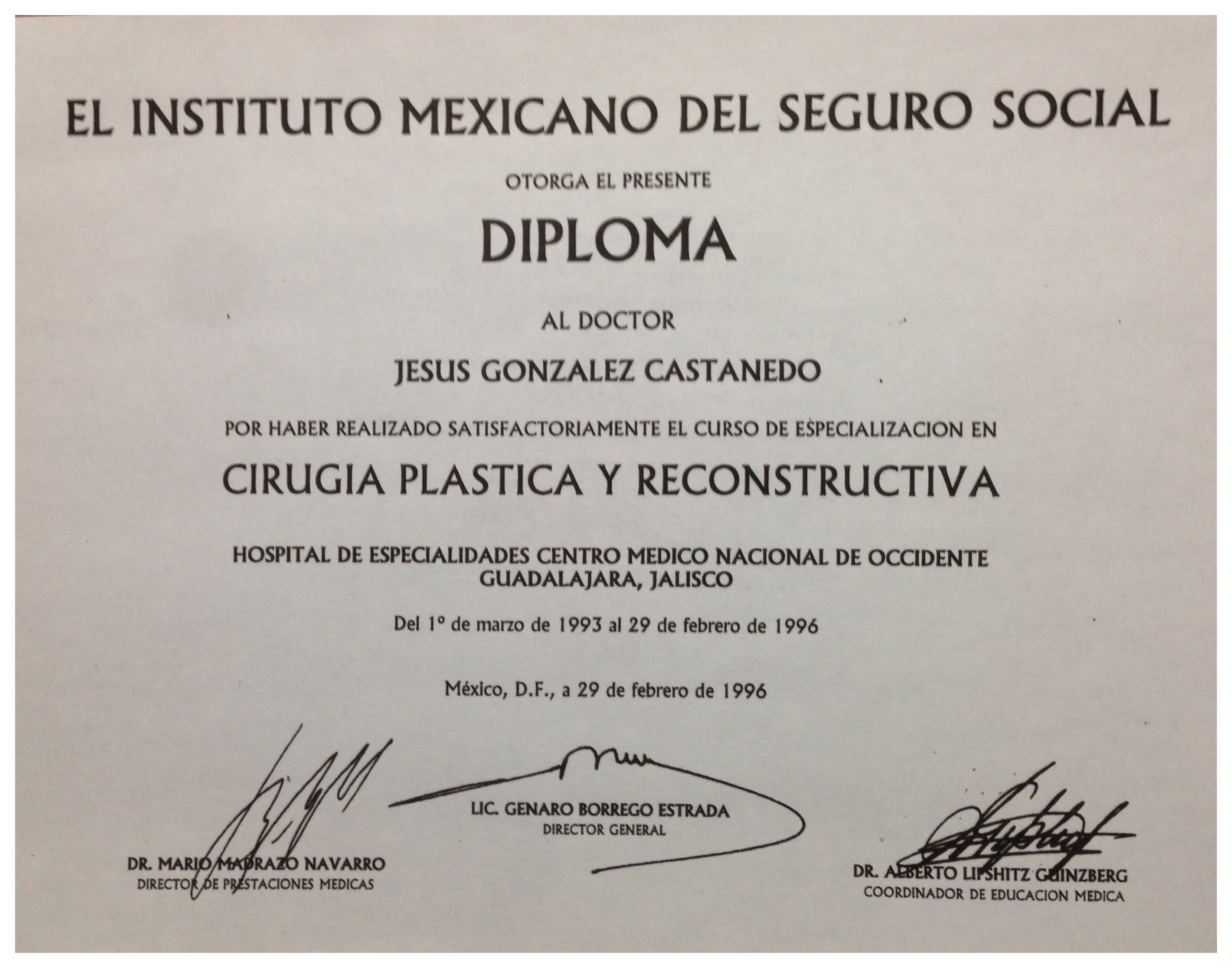 Mexican Institute of Social Security (IMSS) Diploma